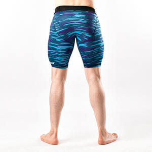 High-End <b>Men's</b> 9\" Inseam Training <b>Shorts</b> Seamless Compression Breathable Mid-Weight High Street Style Plain Dyed - Product Image 3