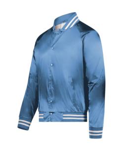 เสื้อแจ็กเก็ตทีมตัวแทนปักลายรอยัลบลูทรงหลวมลายพรางด้านหน้ามีซิปปิดสำหรับทีมวัวชิคาโกใช้ - Product Image 1