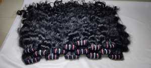 Extensiones de cabello Remy virgen indio de alta calidad, paquetes de cabello Jerry de onda profunda suelta, venta al por mayor, trama de máquina cruda sin procesar barata - Product Image 4