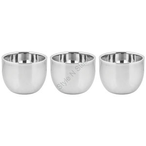 Ensemble de 3 bols danois à double paroi en acier inoxydable - Product Image 2