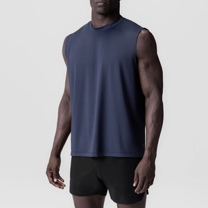 เสื้อกล้ามออกกำลังกายผู้ชายน้ำหนักเบาแห้งเร็วทำจากโพลีเอสเตอร์ผ้าสแปนเด็กซ์เทคนิคใหม่ - Product Image 2