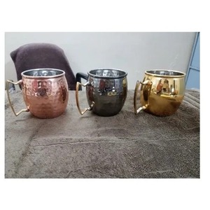 High Quality Durable Copper <b>Mug</b> <b>with</b> Leak-Proof <b>Lid</b> Stainless Steel Tumbler for Enjoying <b>Coffee</b> Tea or Cold Drinks - Product Image 1