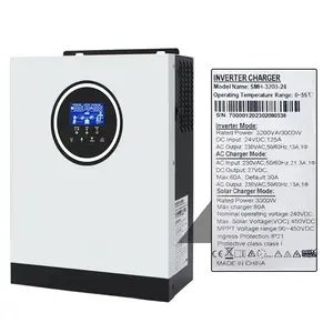 HARS Smart 2200W 3200w 220V 12VDC 24VDC onduleur solaire à onde sinusoïdale pure onduleur solaire hybride inversé