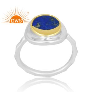 Tendance Design 925 Sterling Silver Natural Lapis Gemstone Ring Bijoux personnalisés pour les femmes Cadeau pour elle - Product Image 1