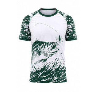 Chemise de pêche unisexe, impression par sublimation, UPF 50, séchage rapide, coupe-vent, respirante, motif bateau de pêche noir et blanc, vêtements d'extérieur - Product Image 5