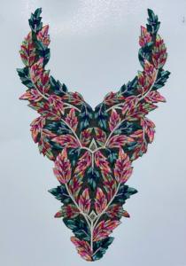 Patchs de dentelle de cou en tissu de filet brodé à la mode pour les suites ethniques indiennes robes Kurti Blouse décoration pour le travail de vêtement de Boutique - Product Image 6