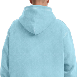 Sudaderas con capucha de invierno de lavado ácido transpirable de secado rápido Impresión personalizada 100% Algodón Fleece Logo Jersey de hombre de alta calidad - Product Image 3