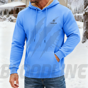 Sweat-shirt unisexe à capuche jaune zippé Bloodline, coupe classique, couleur unie, décontracté, avec poche avant, en polaire respirante 100% - Product Image 5