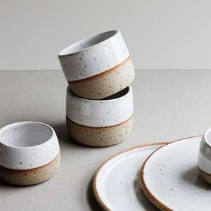 ชุดแก้วเซรามิกพร้อมจานรอง ชุดกาแฟเซรามิกพร้อมจานรอง แก้วมัคไม่มีหูพร้อมจานรอง ชุดแก้วน้ำเซรามิกทันสมัย ชุดแก้วกาแฟ - Product Image 4