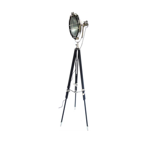 ไฟสปอตไลท์ตั้งพื้นแบบขาตั้งกล้อง ดีไซน์ทันสมัย ปรับได้ ผิวสีนิกเกิล ตกแต่งบ้านสไตล์โมเดิร์น เหมาะสำหรับแสงสว่างในธีมทะเล หรือใช้ในสตูดิโอ - Product Image 1