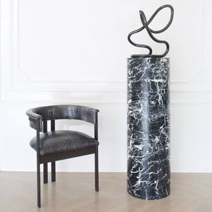 Abstrait noir torsadé métal Sculpture moderne décor à la maison Art pièce Sculpture moderne poli sculpture - Product Image 2