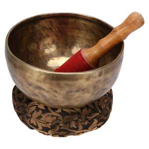 Bol chantant en laiton de fournisseur en gros exportateur d'instruments de prière bouddhiste tibétain avec bol de méditation percuteur - Product Image 6