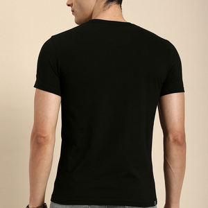 2024 nouveau solide col rond grande taille t-shirts pour hommes respirant écologique toile séchage rapide imprimé coupe régulière conception vierge - Product Image 3