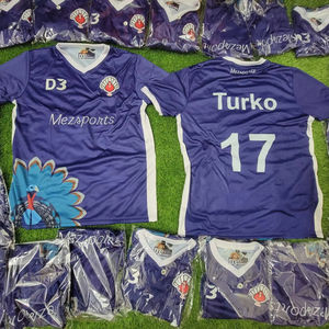 Uniforme de football américain personnalisé de haute qualité unisexe à manches courtes avec fonction respirante grande taille et logo personnalisé - Product Image 1