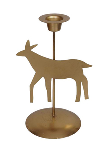 Portavelas de diseño dorado de Metal, soporte decorativo hecho a mano para Navidad y Festival, portavelas - Product Image 5