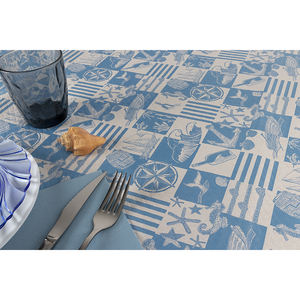 White 100x100cm Nutico Print <b>Tablecloth</b> Professional <b>Paper</b> Shrink-wrapped & Coded B2B - Product Image 1