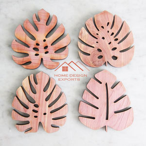 Sous-verres Vente Chaude Décor De Table Ronde En Bambou Sous-verres Ensemble pour Boissons Gravure Sculpture Conception En Bois - Product Image 4