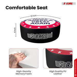 23 Adjustable 5-Core Drum Throne 4 <b>Padded</b> Iron Drummer <b>Stool</b> Seat 'Make America Great Again' Insignia for Musical Instruments - Product Image 2