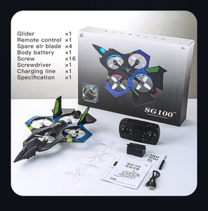 Avión RC Barato 2023, Aviones de Control Remoto, Modelo SG100 <span class=keywords><strong>Plus</strong></span>, Juguete Volador, Aeronave RC, Helicóptero RC con Luz LED - Product Image 6