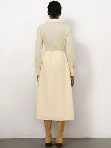 Robe bohème à broderie florale pour femmes col en v à manches longues ample Maxi printemps automne vêtements tissés taille naturelle lavable - Product Image 5