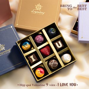 Boîte-cadeau personnalisée de chocolat de truffe fraîche (6-9-12-24 pcs) pour la célébration de la Saint-Valentin - Product Image 1