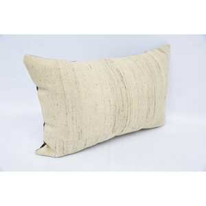 Almohada de retazos Kantha de lana Beige, diseño bohemio rústico de 16x16 pulgadas con patrón Floral bordado Vintage para el hogar o el sofá - Product Image 3