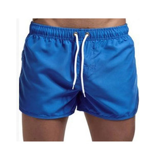 Pantalones cortos deportivos para correr con bolsillo lateral para hombre, ropa informal transpirable, dobladillo dividido para gimnasio, poliéster, LICRA - Product Image 3