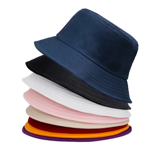 Chapeau seau uni personnalisé tissu doux en coton à large bord conception pliable léger disponible en plusieurs couleurs tenue décontracté - Product Image 1