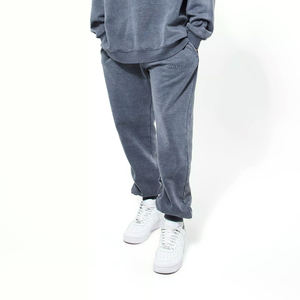 Ensemble de survêtement vintage délavé à l'acide personnalisé, 100% coton éponge, effet délavé au soleil, impression de logo, sweat-shirt et pantalon de survêtement pour homme - Product Image 4