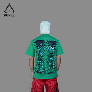 เสื้อยืดผ้าฝ้าย100% ระบายอากาศแห้งเร็วน้ำหนักเบาสำหรับผู้ชายพิมพ์ลายทางดิจิตอล - Product Image 6
