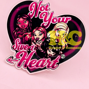 New Acrylic Lash Tiles <b>pink</b> Heart Shape Eco-Friendly Durable mink Logo Printing Available Eyelash Tile Magnet Heart Tweezers - Product Image 6