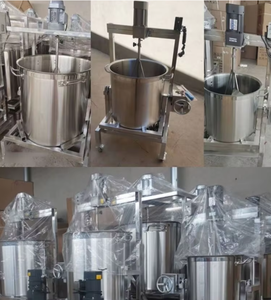 Marmite de cuisson planétaire industrielle de 100 litres à chauffage sphérique automatique sous pression avec mélangeur pour sauces - Product Image 3