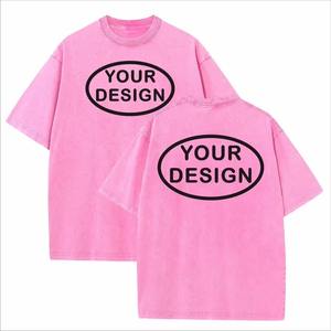 เสื้อยืดออกแบบเองพร้อมโลโก้ทีมฮิปฮอปสตรีทสำหรับผู้ชายผ้าฝ้ายแท้ทรงหลวมพิมพ์ลายอุณหภูมิสูง - Product Image 3