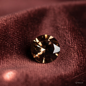 ¡El Mejor Precio de la Historia! Diamante Sintético de Moissanita Suelta, Grado D, VVS1, Marrón, 2 mm, 1 Quilate, Corte Brillante Redondo, Escala Mohs 9.25, para Regalo - Product Image 3