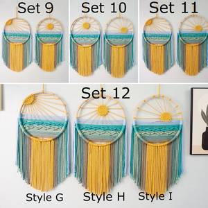 Premium Modern Macrame Sunrise Sunset Wall Art | Minimalista Boho Sun Sunshine Macrame Wall Art | Colgante de pared calado - Product Image 6