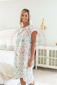 2023 robe de patient vêtements en gros réutilisable polyester/coton demi et robe d'hôpital patient à manches longues - Product Image 2