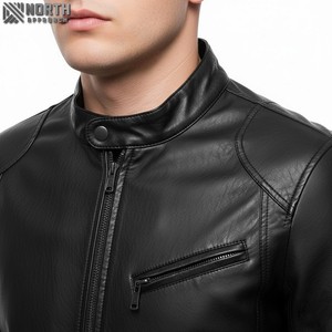 Chaqueta de Motociclista de Cuero Genuino con Camuflaje Personalizable para Hombre, con Puños con Cremallera, Protección de Hombros Reforzada, Resistente al Viento - Product Image 4