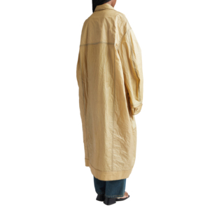 Trench-coat en nylon surdimensionné pour hommes fourrure de mouton longue veste de pluie imperméable de sécurité d'urgence respirant enduit grande taille pardessus - Product Image 4