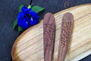 Juego de Cubiertos de Madera Ecológicos Hechos de Madera Natural, Cuchara, Tenedor y Cuchillo Reutilizables para una Cocina Moderna y un Comedor Sostenible - Product Image 4