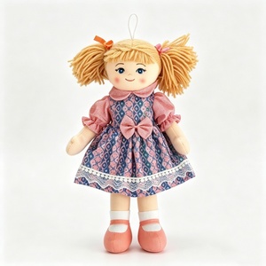 customized Vintage Pigtail Cloth Rag <b>Doll</b>, Soft Fabric Girl Plush <b>Doll</b>, Retro Cottagecore Textile <b>Doll</b> - Product Image 5