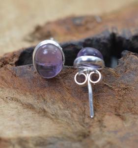 Boucles d'Oreilles Style Boho en Argent Sterling 925, Améthyste, Pierres Précieuses, Tendance, Cadeau d'Amour - Product Image 5