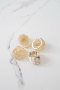 Buffalo Horn Ring Polished Party Ware Jewelry for Wedding Anniversary Hot Sale Color Natural Horn - Product Image 2