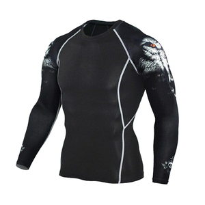 2025 Custom Designed MMA Rashguard Compression Shirt Long or Short Sleeve Fitness Jiu Jitsu <b>BJJ</b> Sublimated UV Protection - Product Image 3