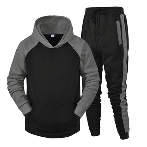 2024 <b>Hoodies</b> 2 Piece Set Men Y2k Streetwear Sport Casual Trouser Suits Long Sleeve Hooded Sweatshirts+Jogger Running Sweatpants - Product Image 2