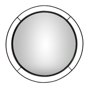 Long Twins Miroir Noir Rond Fer Mural Miroir Décoratif De Noël Miroir Suspendu Noir Moderne - Product Image 6