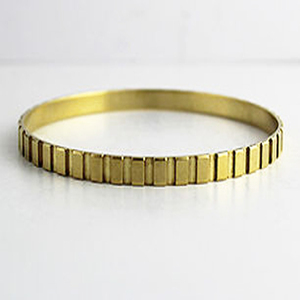 1940 californie vert Floral nouvel an marron vieilli plaqué or martelé bracelet Floral indien en laiton bracelet Artisan bijoux - Product Image 5