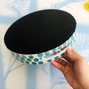 Plateau de service rectangulaire avec incrustation de nacre Flora Plateau décoratif avec poignée Plateau du VIETNAM - Product Image 2