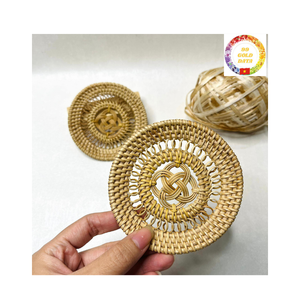 Natural Fiber Rattan Charger Plates Round Wicker <b>Placemats</b> Handmade Eco Friendly Table Decoration - Product Image 1
