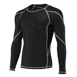 Camiseta Deportiva Compresiva para Hombre, Camiseta Ajustada Elástica para Entrenamiento, Camiseta Deportiva para Fitness, Camiseta Protectora contra Rozaduras - Product Image 2