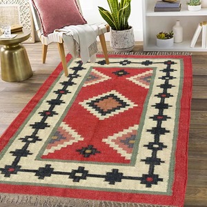 Alfombra de yute de lana moderna de la mejor calidad, colección de diseñador para interiores y exteriores hecha a mano para sala de estar, cocina, sala de oración, logotipo lavable - Product Image 1